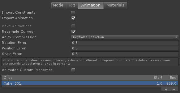 Viewing animations in the inspector