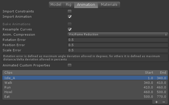 import animation fbx unity