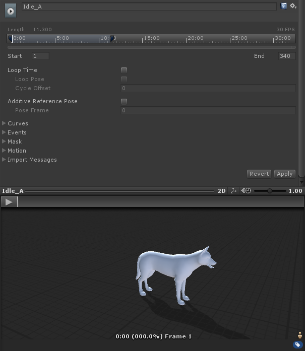 multiple animation fbx unity